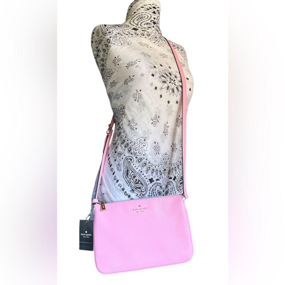 Kate Spade Pink Adjustable Crossbody Bag with Structured Design